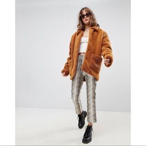 NWOT Wild Honey Zip Front Pleather Pants in Snake